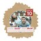 Beige Suede Mat Board for 32x32 Frames - Circle Opening for 28x28 Photos